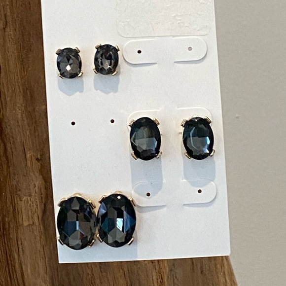 Rhinestone Earrings 3 pairs - Picture 9 of 9